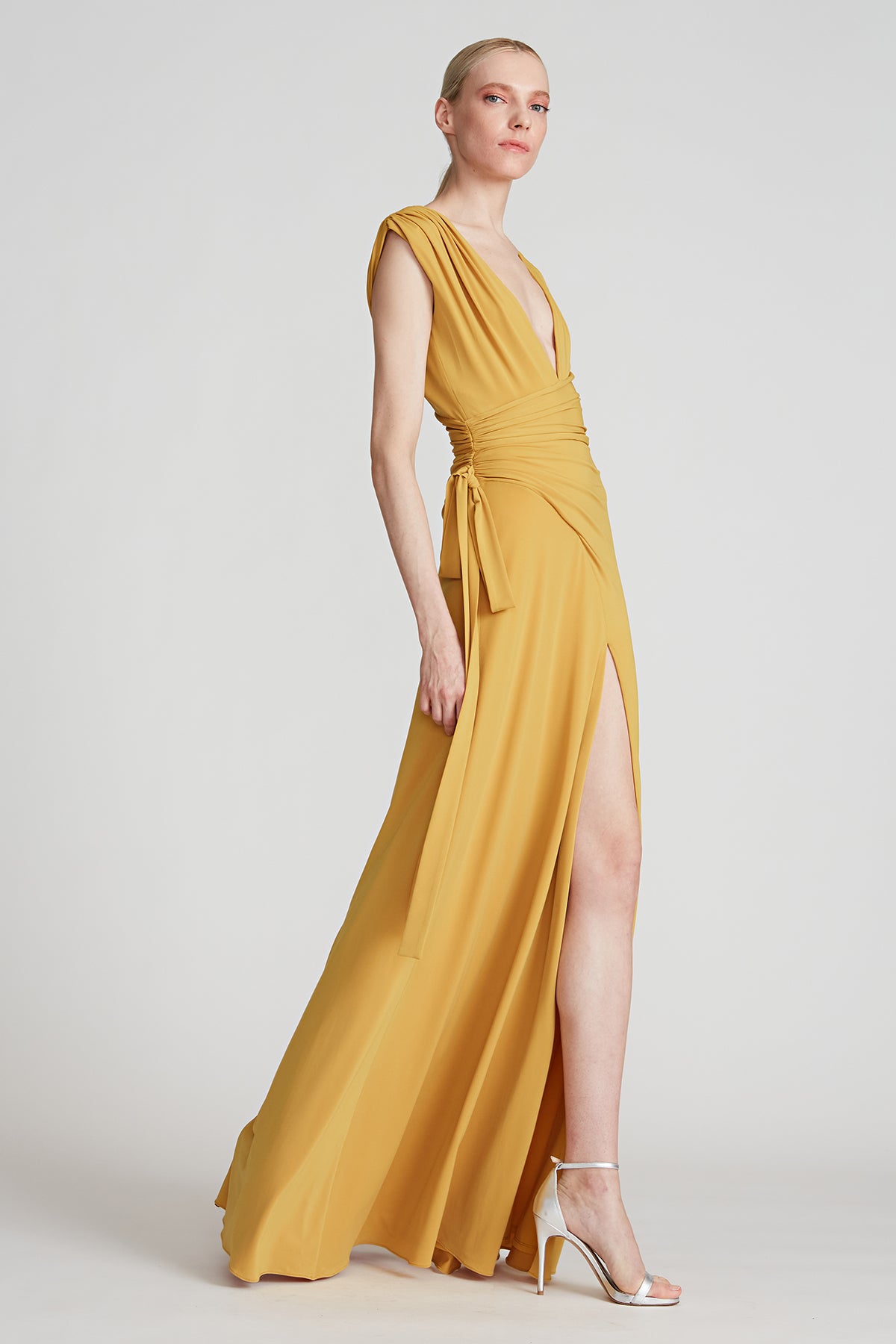 Halston - Arden Jersey Gown - Gold